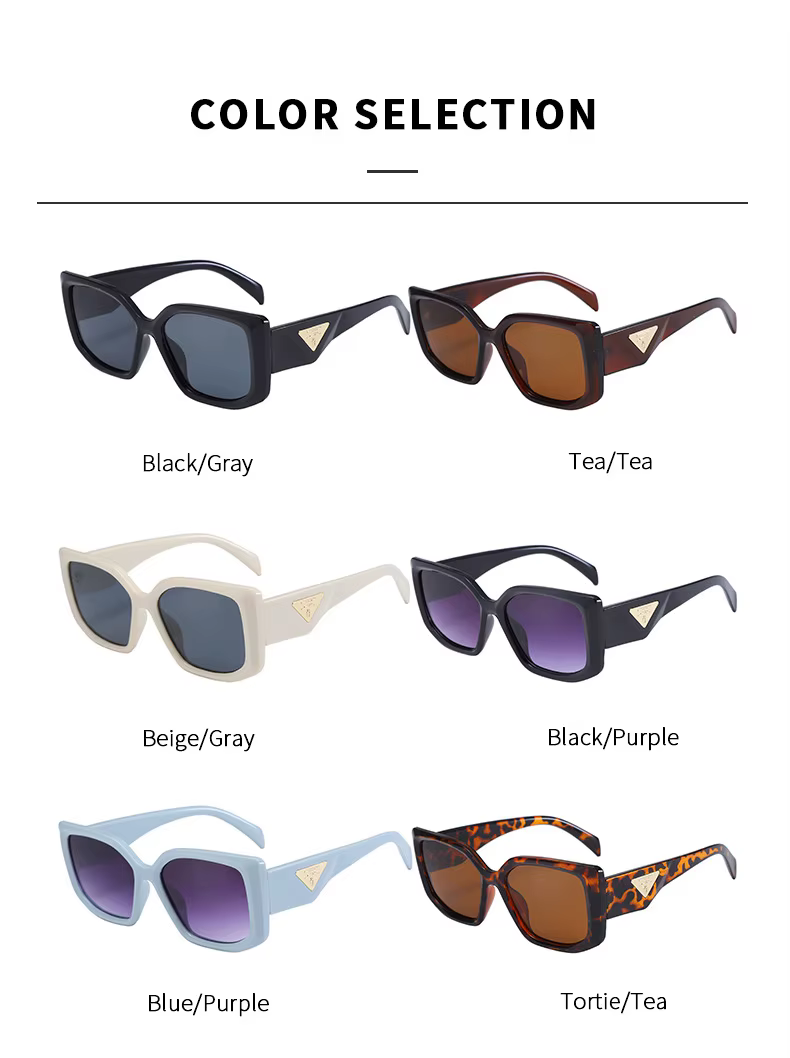 Lentes de sol para dama con montura de acetato y logotipo impreso en la varilla