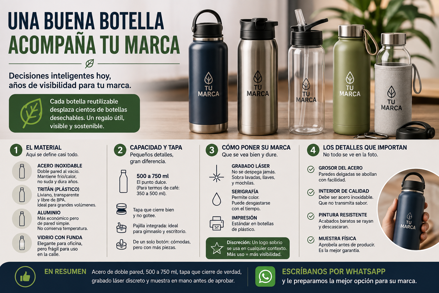 Botellas y termos personalizados: cómo elegir bien el regalo corporativo más usado