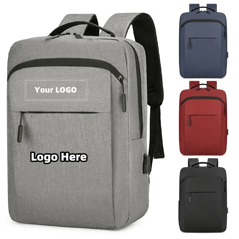 Mochila acolchada para portátil de 15,6 pulgadas con logotipo bordado