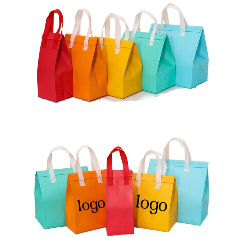 Bolsa térmica con asas y logotipo serigrafiado para compras y entregas