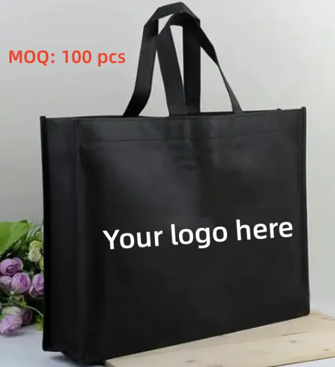 Bolsa de polipropileno no tejido con asas y logotipo serigrafiado para ferias