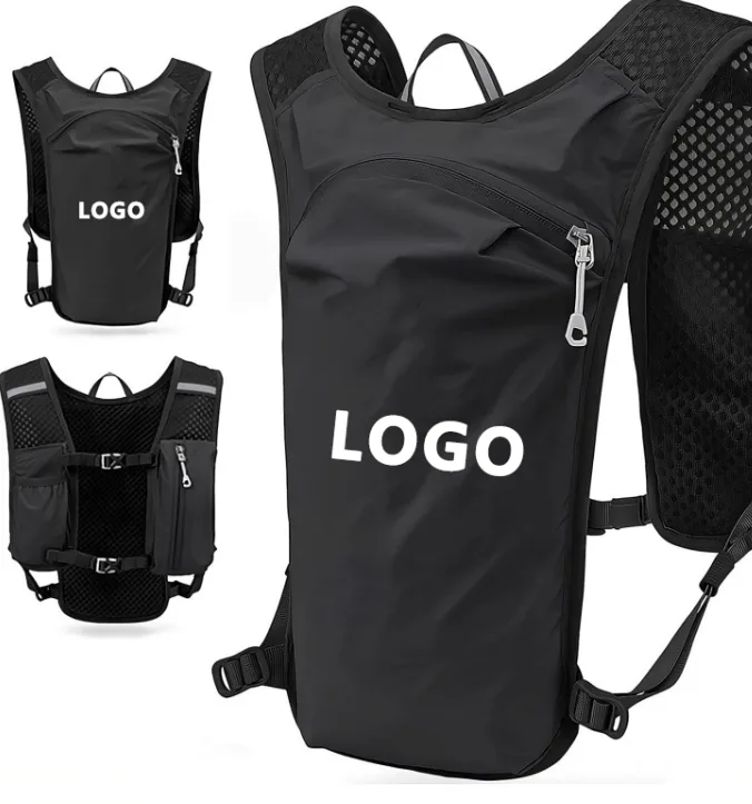 Bolso de hidratación liviano con logotipo bordado para carreras y actividades al aire libre
