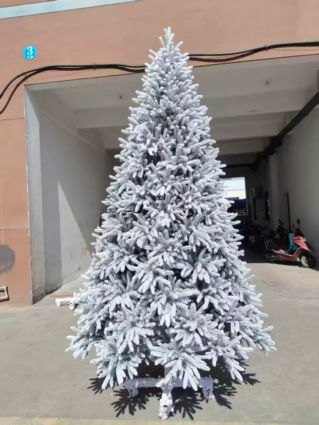 Árbol de Navidad artificial verde con luces LED para decoración corporativa