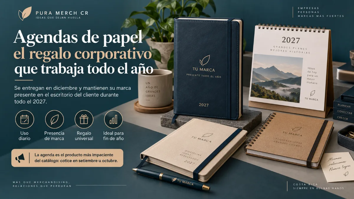 Agendas y calendarios personalizados 2027: el regalo que trabaja los 365 días